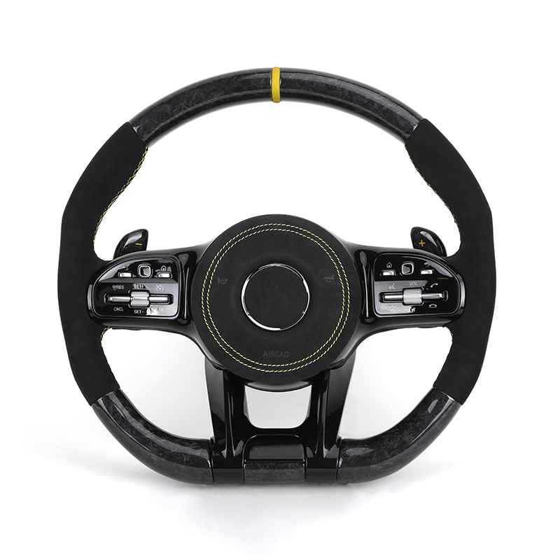 Volante de carbono forjado Alcantara para Mercedes Benz W205 AMG