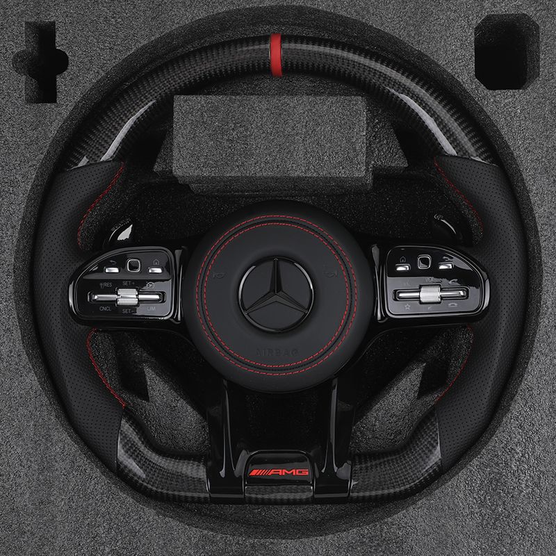 Volante de carbono para Mercedes W213 CLS C257 W205 C63 AMG